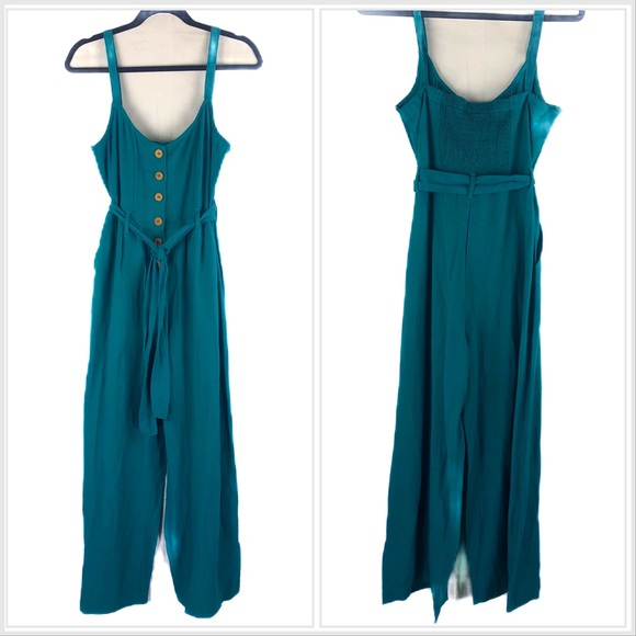 Roxy Pants - NWT ROXY (M/10) Mind Trip Jumpsuit color Biscay Bay